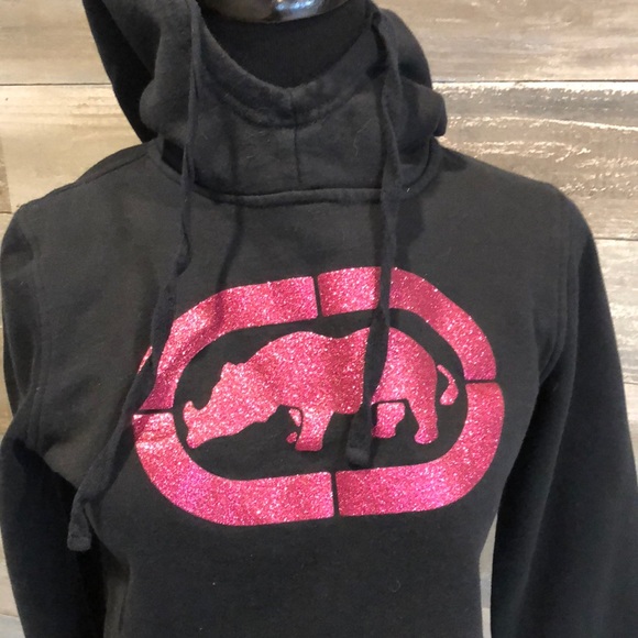 Ecko Unlimited Tops - ECKO unlimited glitter pink hoodie size small